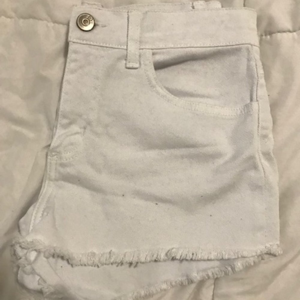 O2 Denim. Brand new w/o tags. White denim shorts